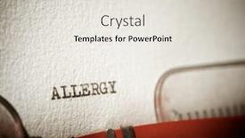  Presentation with allergy - Presentation theme featuring allergy-word-written background and a sky blue colored foreground