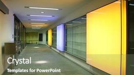  Presentation with light golden lights - Beautiful presentation featuring alleyway with square orange lights backdrop and a gray colored foreground