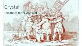  Presentation with vintage - PPT theme enhanced with alliance-committee-vintage-engraved-illustration background and a cool aqua colored foreground