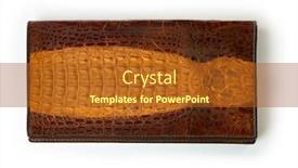  Presentation with crocodile - Theme having alligator-or-crocodile-skin-wallet background and a tawny brown colored foreground