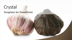  Presentation with garlic - Theme featuring allium sativum and white garlic background and a white colored foreground