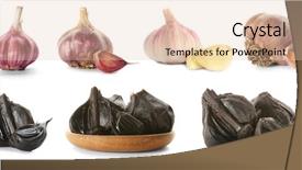  Presentation with garlic - Beautiful presentation theme featuring allium sativum and white garlic backdrop and a lemonade colored foreground