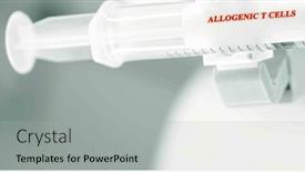  Presentation with stem cells - Slide deck with allogenic-t-cells-personalized-gene background and a light gray colored foreground