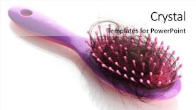  Presentation with hair brush - Colorful slide set enhanced with allopecia - comb brush with lost hair backdrop and a  colored foreground