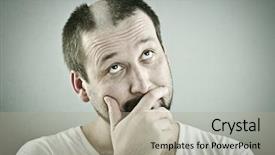  Presentation with urine of funny - Presentation design enhanced with allopecia - man with funny silly half background and a mint green colored foreground