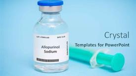  Presentation with gout - Slide deck featuring allopurinol-sodium-a-medication-used background and a light blue colored foreground