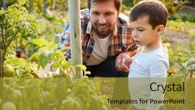  Presentation with father son and looking - Theme having allotting persons - father and son looking background and a gold colored foreground