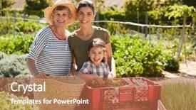  Presentation with mother and doula during labor - PPT theme enhanced with allotting persons - mother with adult daughter background and a coral colored foreground