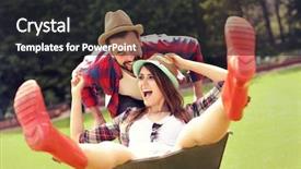  Presentation with black couple having fun - PPT layouts featuring allotting persons - picture of young couple having background and a dark gray colored foreground