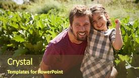  Presentation with community sustainability diversity - Audience pleasing slide set consisting of allotting persons - portrait of father and daughter backdrop and a tawny brown colored foreground