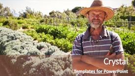  Presentation with community environmenta - Beautiful theme featuring allotting persons - portrait of mature man standing backdrop and a  colored foreground