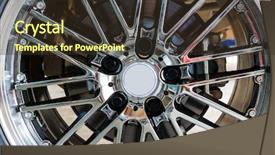  Presentation with wheel - Amazing PPT layouts having alloys - car wheel backdrop and a tawny brown colored foreground