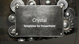  Presentation with steampunk - Audience pleasing slides consisting of steampunk - industrial dark metal background backdrop and a dark gray colored foreground