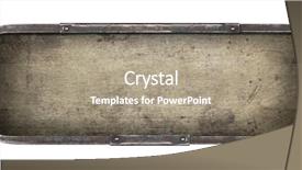  Presentation with metal - PPT theme featuring pinion - old metal plate texture industrial background and a coral colored foreground