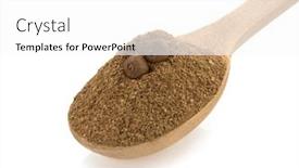  Presentation with allspice - Presentation theme having allspice-in-spoon-isolated background and a white colored foreground