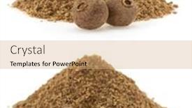  Presentation with allspice - Cool new slides with allspice-powder-isolated-on-white backdrop and a coral colored foreground