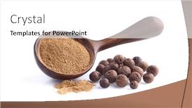  Presentation with powder - PPT layouts consisting of allspices-seeds-and-powder background and a white colored foreground