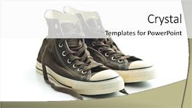  Presentation with sneakers - Colorful theme enhanced with allstar - vintage sneakers isolated on white backdrop and a white colored foreground