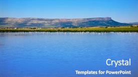  Presentation with pink counseling - Amazing PPT theme having almansa embalse reservoir with pink backdrop and a teal colored foreground