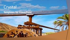  Presentation with traditional - Presentation featuring almeria-in-cabo-de-gata background and a teal colored foreground