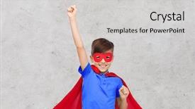  Presentation with mardi gras mask and beads - Amazing presentation design having almighty - carnival childhood power gesture backdrop and a light gray colored foreground