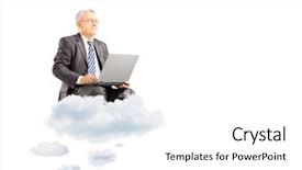  Presentation with white dove clouds - Colorful PPT layouts enhanced with almighty - mature businessman wearing suit backdrop and a  colored foreground