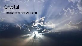  Presentation with vitamin d sun - Theme featuring almighty god - sun under cloudscape celestial background background and a  colored foreground