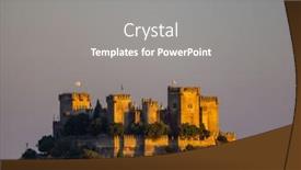  Presentation with castle - Slides consisting of almodovar-del-rio-castle background and a gray colored foreground