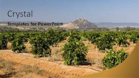  Presentation with castle - Presentation design having almodovar-del-rio-castle background and a light blue colored foreground