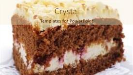  Presentation with almond - Colorful slides enhanced with almond and chocolate cake isolated on white background backdrop and a lemonade colored foreground