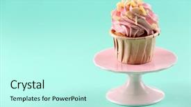  Presentation with almond - Presentation consisting of almond flakes on blue background and a  colored foreground