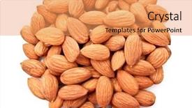  Presentation with almond - Slide deck featuring almond isolated on white background and a yellow colored foreground