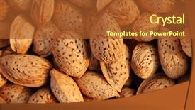  Presentation with different vegan milk almond milk - Beautiful PPT theme featuring almond nats may be use backdrop and a red colored foreground