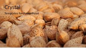  Presentation with water farming almond trees - Slide set with almond nats may be use background and a yellow colored foreground