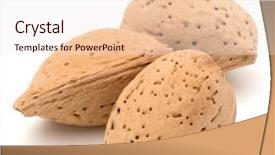  Presentation with nut - Slides enhanced with isolated on white background close background and a sky blue colored foreground