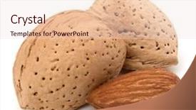  Presentation with nut - PPT theme consisting of isolated on white background close background and a lemonade colored foreground