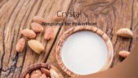  Presentation with nuts milk - Audience pleasing slides consisting of almond-nuts-and-milk backdrop and a coral colored foreground