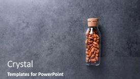  Presentation with almond - Theme having almond-nuts-in-a-glass background and a  colored foreground