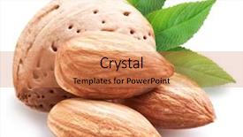  Presentation with fall leaves border white - Amazing theme having almond nuts with leaves isolated backdrop and a coral colored foreground