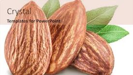  Presentation with paths - Amazing theme having almond nuts with leaves on a white background file contains clipping paths backdrop and a coral colored foreground