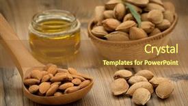  Presentation with old books on a wooden - Beautiful slide set featuring almond oil and almonds on an old wooden background selective focus backdrop and a tawny brown colored foreground