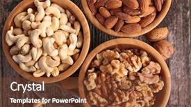  Presentation with walnut - Presentation theme featuring almond walnut and cashew background and a tawny brown colored foreground