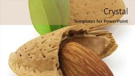  Presentation with almond - Presentation design having almonds - almond background and a yellow colored foreground
