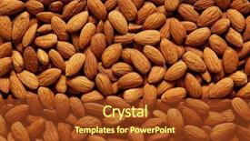 Presentation with water farming almonds - PPT layouts consisting of almonds background full frame shot background and a tawny brown colored foreground