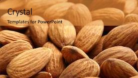  Presentation with almonds - PPT theme featuring almonds background background and a gold colored foreground