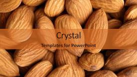 Presentation with almonds - PPT theme with almonds-background background and a gold colored foreground