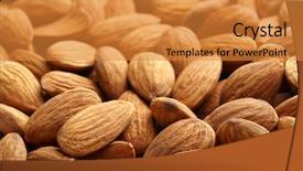  Presentation with almonds - PPT theme featuring almonds background background and a gold colored foreground