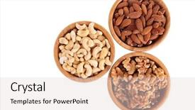  Presentation with walnut - Beautiful presentation featuring almonds cashews - almond walnut and cashew backdrop and a lemonade colored foreground