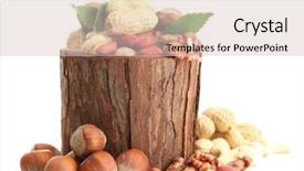  Presentation with nuts - Colorful slide deck enhanced with almonds cashews - assortment of tasty nuts backdrop and a lemonade colored foreground