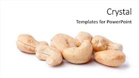  Presentation with nuts - Presentation design having almonds cashews - cashew nuts on white background background and a white colored foreground
